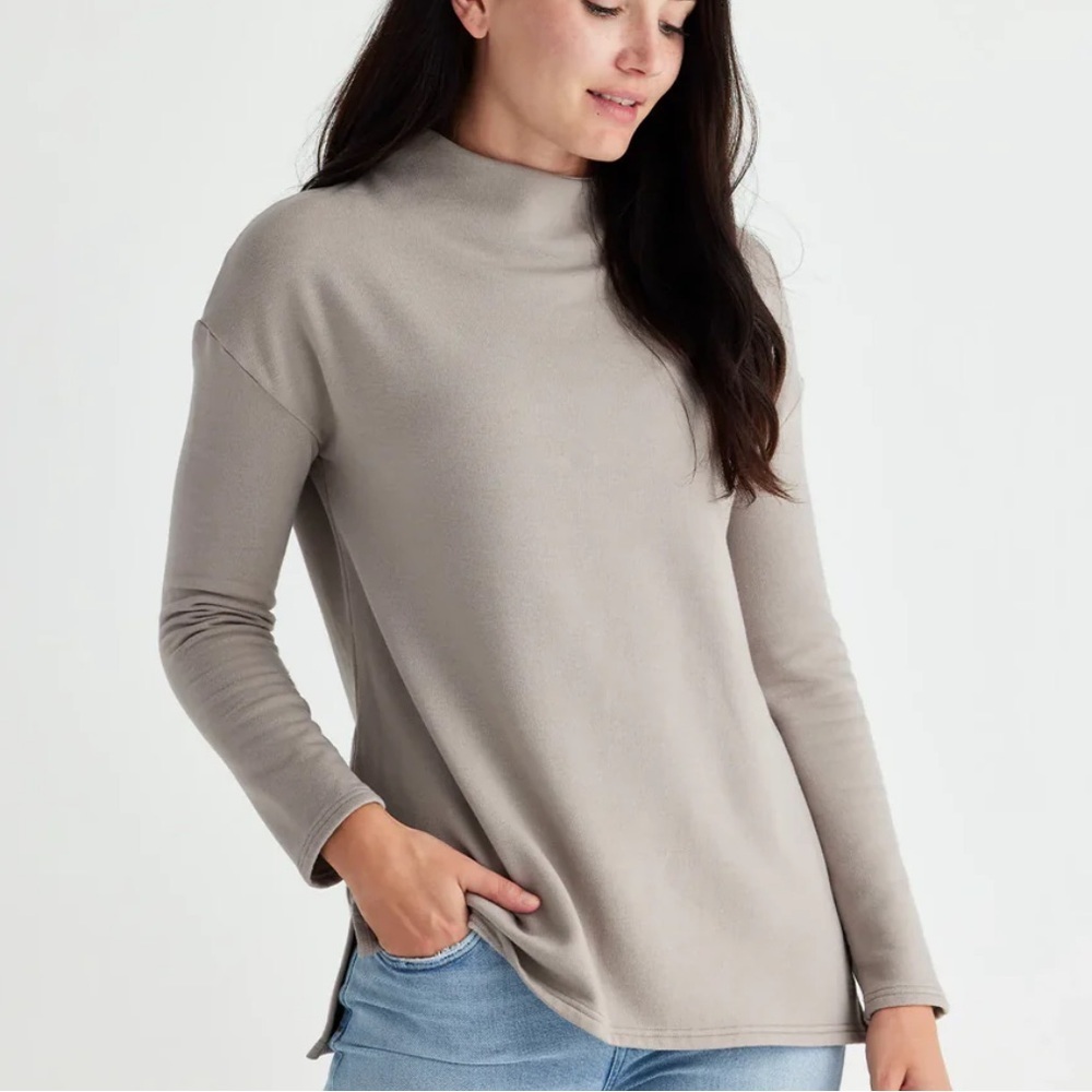 Free Fly Apparel Women's Bamboo Thermal Fleece Mockneck